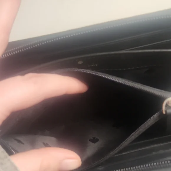 Kate Spade Black Leather Wallet with Sparkle Accents - Picture 5 of 7